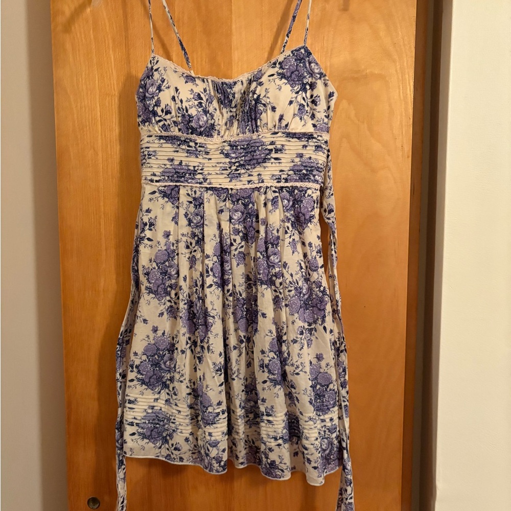 Speechless 🪻 Vintage Purple and Cream Floral Babydoll Dress, 5 🪻 Y2K, Coquette